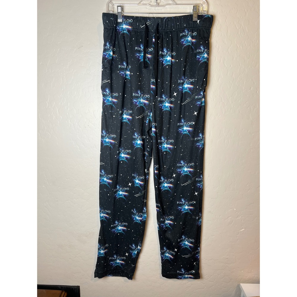 Pink Floyd Dark Side of the Moon Pajama Pants Mens Medium Galaxy Prism Lounge